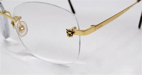 mens cartier panther glasses|rimless cartier glasses.